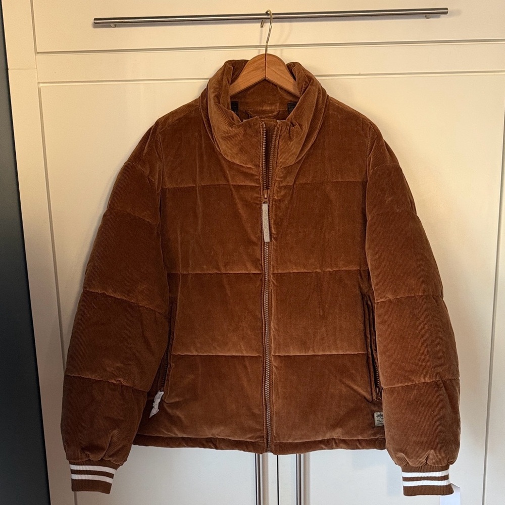 Hudson Men’s Brown Corduroy Puffer Jacket